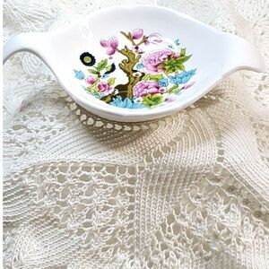 Total Elegance Staffordshire Fine Bone China Teabag Holder ~Vintage~